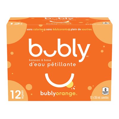 Bubly Eau pétillantes Orange 12x355ml Bubly Eau pétillantes Orange 12x355ml