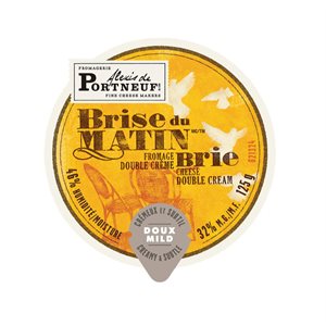 Alexis De Portneuf Brise Du Matin Cheese 32%Mf Double Cream 12 X 125 G Wheel