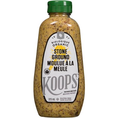 Koops Organic Mustard Stone Ground 325ml