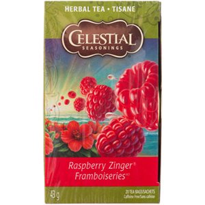 Celestial Seasonings Raspberry Zinger Herbal Tea 20 Sachets