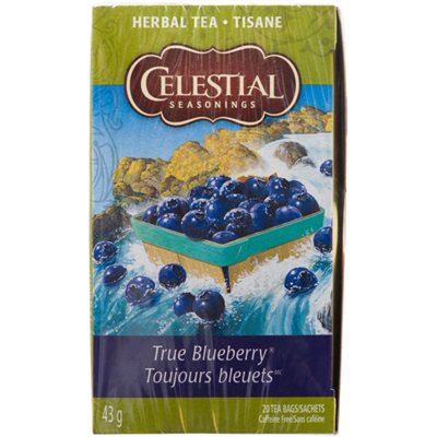 Celestial Seasonings Always Blueberry Herbal tea 20 Sachets