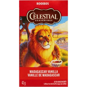 Celestial Seasonings Rooibos Madagascar Red Vanilla tea 20 Sachets