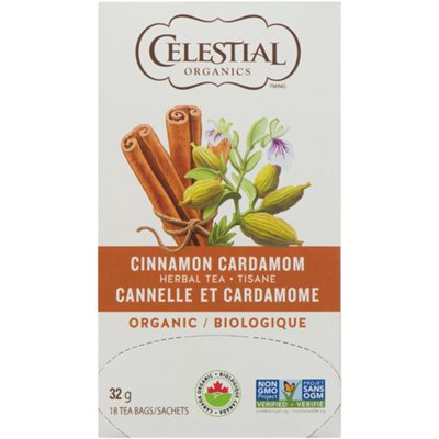 Celestial Seasonings Organic Cinnamon Cardamom Herbal Tea 18Sachets