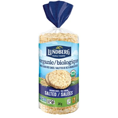 Lundberg Galettes de Riz Soufflé Biologiques Riz Brun Salé 241 g