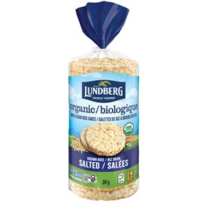 Lundberg Galettes de Riz Soufflé Biologiques Riz Brun Salé 241 g