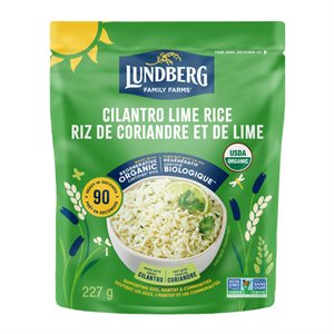 Lundberg Riz Coriandre Et Lime Instant (Regénératif) Bio 227G