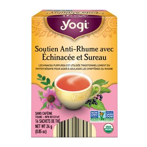 Yogi Thé soutien anti rhume échinacée et sureau 24g