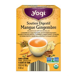 Yogi Organic Mango Ginger Herbal Tea ~ Digestive Support 32g