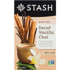 Stash Thé Noir Chai Décaféiné à la Vanille 18 Sachets 36 g