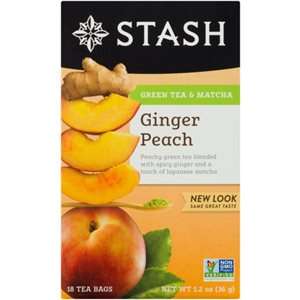 Stash Thé Vert et Matcha Gingembre et Pêche 18 Sachets 36 g