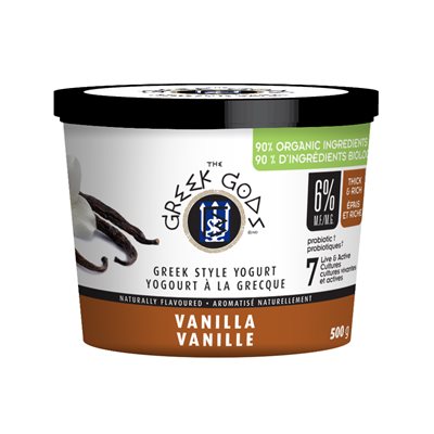 GREEK GODS GREEK ORGANIC YOGOURT -VANILLA 500g