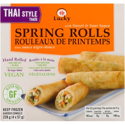 Lucky Rouleaux de Printemps avec Sauce Aigre-Douce Style Thaà¯s