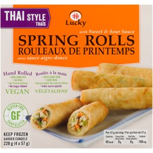 Lucky Rouleaux de Printemps avec Sauce Aigre-Douce Style Thaà¯s