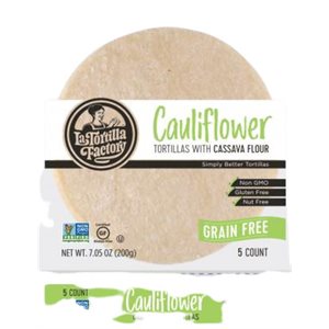 Cauliflower Tortillas with Cassava 