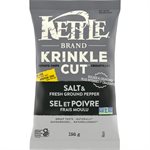 Kettle Salt & Fresh Ground pepper Krinkle Cut Potato Chips 198g