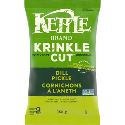 Kettle Croustilles Krinkle Cut cornichons à l'aneth