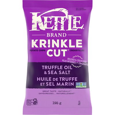 Kettle Croustilles Krinkle Cut huile de truffe et sel marin