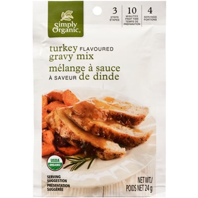 Simply Organic Mélange à Sauce à Saveur de Dinde 24 g