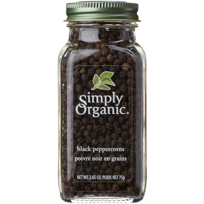 Simply Organic Black Peppercorns 75 g 