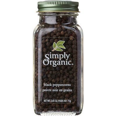 Simply Organic Poivre Noir en Grains 75 g