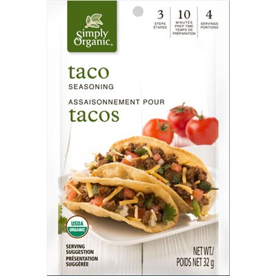Simply Organic Assaisonnement Taco 32 g