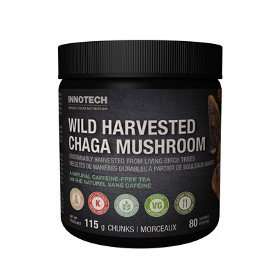 Innotech Wild Harvested Chaga Mushroom Chunks 115 g