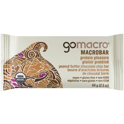 GoMacro Macrobar Bar Peanut Butter Chocolate Chip 69 g