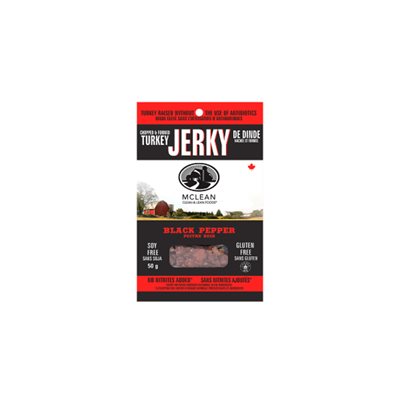 McLean Clean & Lean Foods Jerky de Dinde Poivre Noir 50 g