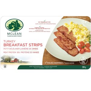 McLean Clean & Lean Foods Turkey Breakfast Strips 250 g