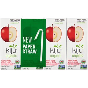 Kiju 100 % Pur Jus de Pomme Biologique 4 x 200 ml