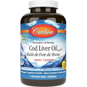 Carlson Norwegian Cod Liver Oil 150softgels