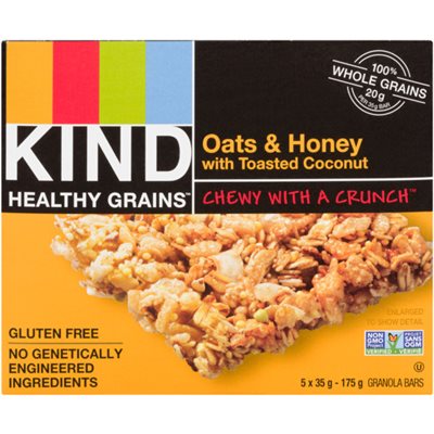 KIND Healthy Grains Granola Bars Oats & Honey with Toasted Coconut 5 x 35 g (175 g) 