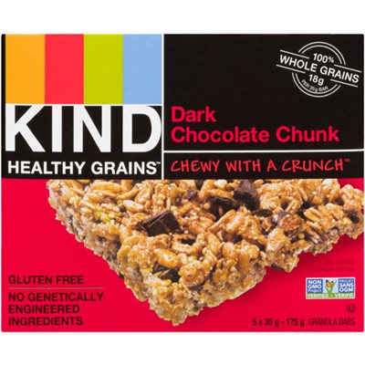 KIND Healthy Grains Barres Granola Brisures de Chocolat Noir 5 x 35 g (175 g)