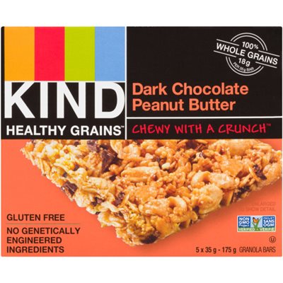 KIND Healthy Grains Granola Bars Dark Chocolate Peanut Butter 5 x 35 g (175 g) 