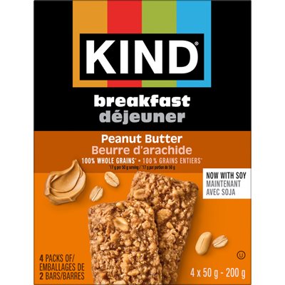 KIND Petit Déjeuner Barres-Déjeuner Beurre darachides 4 x 50 g (200 g)