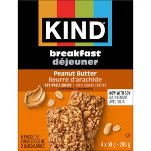 KIND Petit Déjeuner Barres-Déjeuner Beurre darachides 4 x 50 g (200 g)
