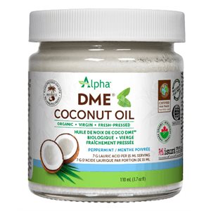 Alpha Flavoured DME Coconut Oil Peppermint 110 mL Liquid Peppermint