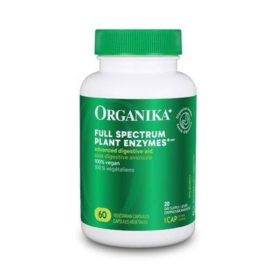 Organika Enzymes Végétales À Spectre Complet 60 Gélules Organika Enzymes Végétales À Spectre Complet 60 Gélules