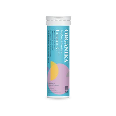 Organika Instant C Effervescent Framboise Avec Stévia 1000mg 10un Organika Instant C Effervescent Framboise Avec Stévia 1000mg 10un