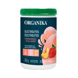 Organika électrolytes + Enhanced Collagen - Fraises & Pêches Juteuses 360g