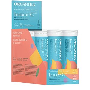 Organika Instant C Immunité- Pêches 1000mg 8x10un