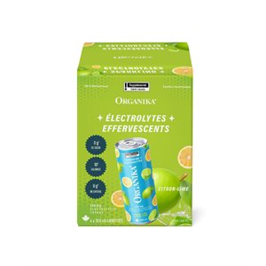 Organika Sparkling Electrolytes Lemon-Lime 355Ml Box4