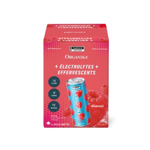 Organika Sparkling Electrolytes Raspberry Dreamin' 355Ml Box4