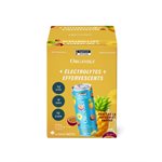 Organika  Électrolytes Effervescents Fruit De La Passion Et Ananas 355 Ml Boîte De 4