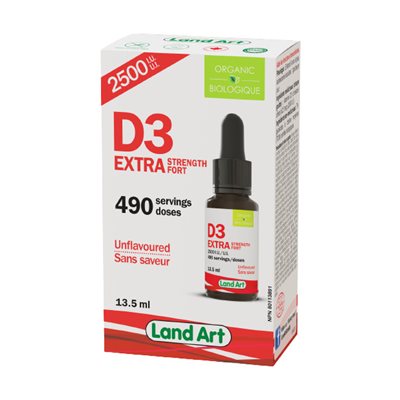 Land Art Organic Vitamin D3 2500IU