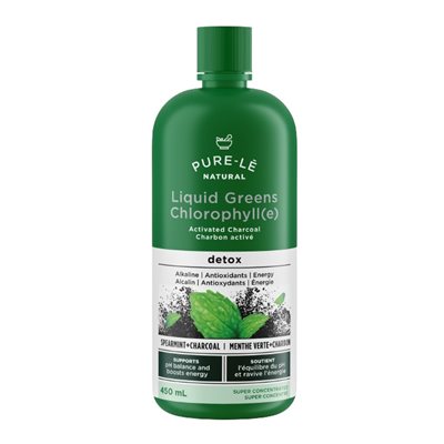 Pure-Le Liquid Greens Chlorophylle Menthe verte + Charbon actif