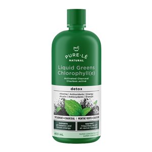 Pure-Le Liquid Greens Chlorophylle Menthe verte + Charbon actif