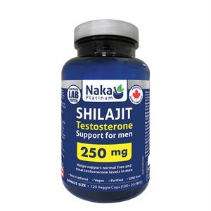 Naka Platinum Shilajit Testosterone Support for Men 250mg 120un