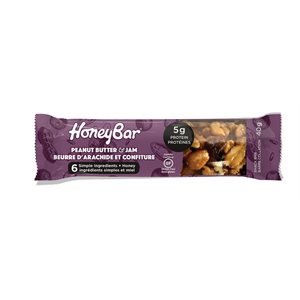 HoneyBar Barre Collation Beurre d'Arachide et Confiture 40 g