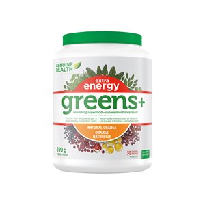 Genuine Health Greens+ Extra Energy Superfood, Orange 399 g